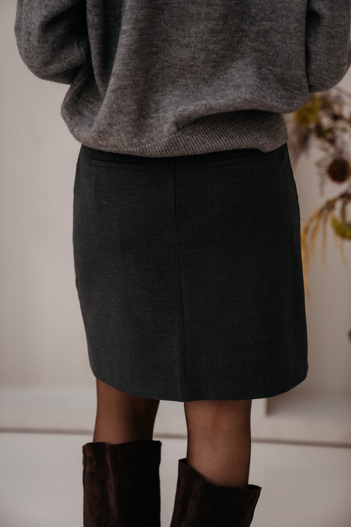 Skirt short Lurex Fancy Charcoal 10716