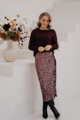 Juryfana Paillet skirt Brun