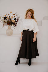 Joselina check skirt Marron
