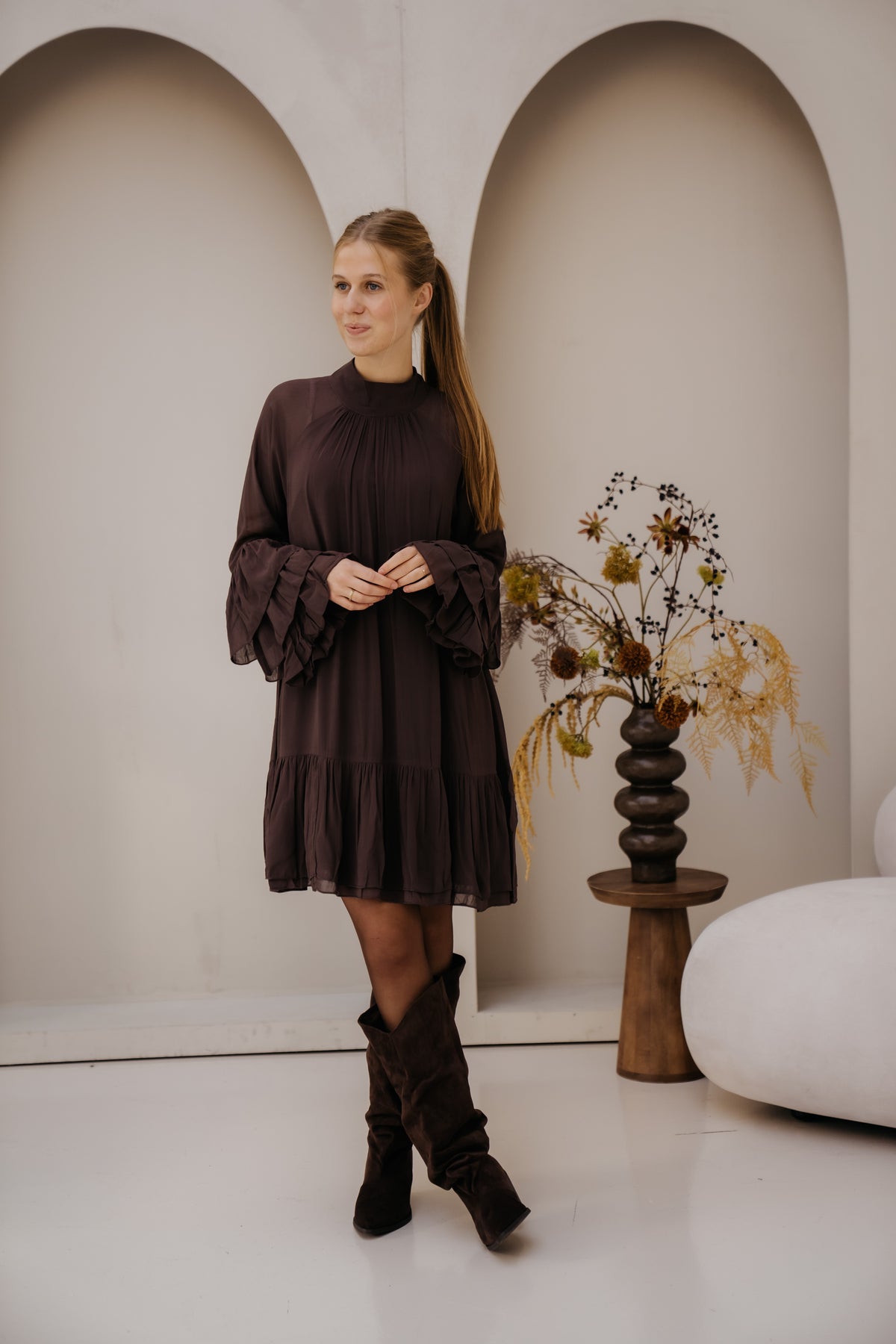 Lavanna dress chocolate