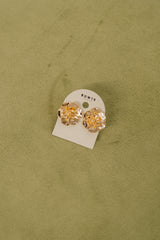 Earrings Flower Small Beige