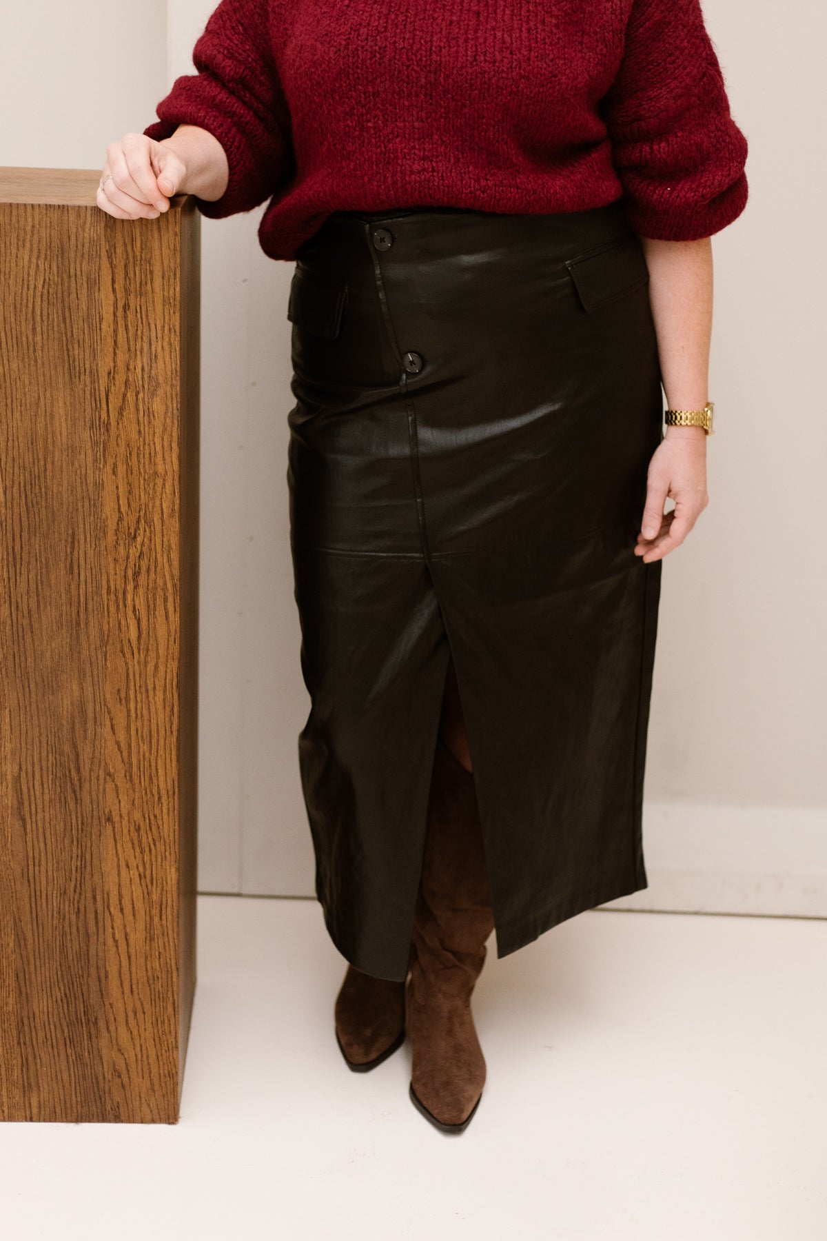 GittCC asymmetrischer Rock schwarz