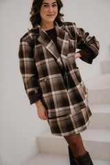 Aaltje check jacket brown