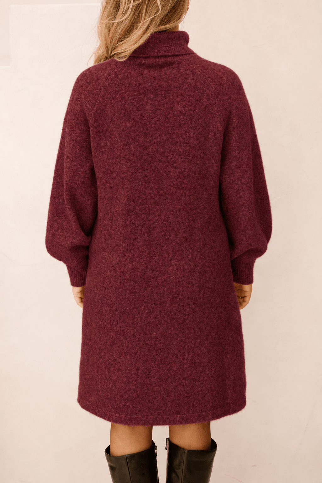 Adora sweater dress bordeaux - Bij Keesje - Bij Keesje - Jurk