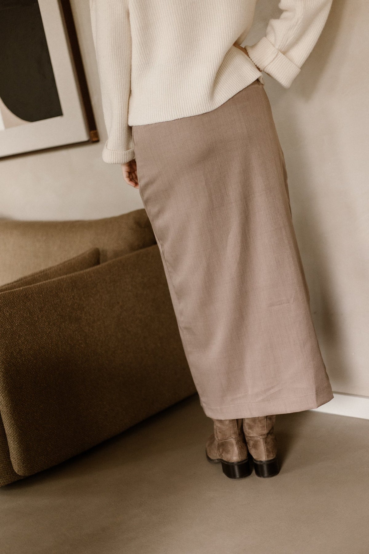 Agatha Skirt Taupe - Bij Keesje - Bij Keesje The Label - Rok