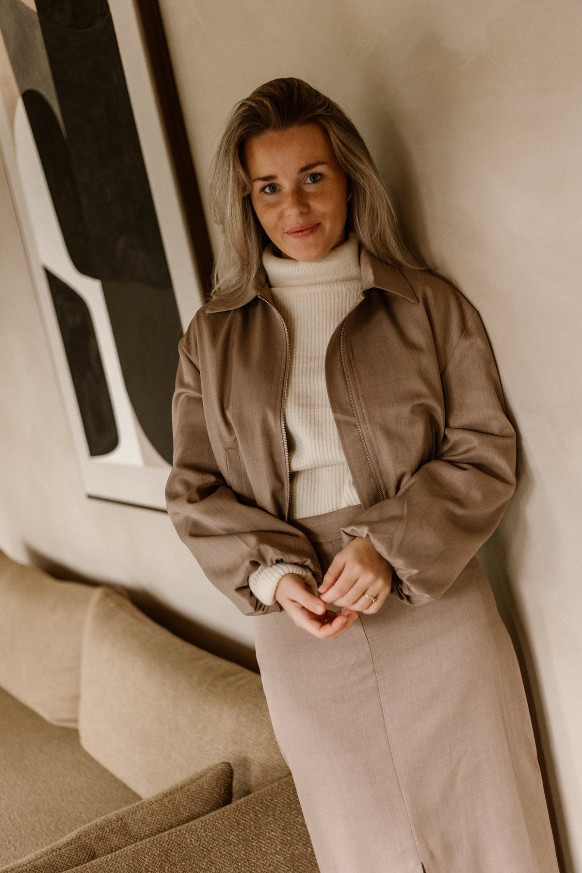 Agatha Skirt Taupe - Bij Keesje - Bij Keesje The Label - Rok