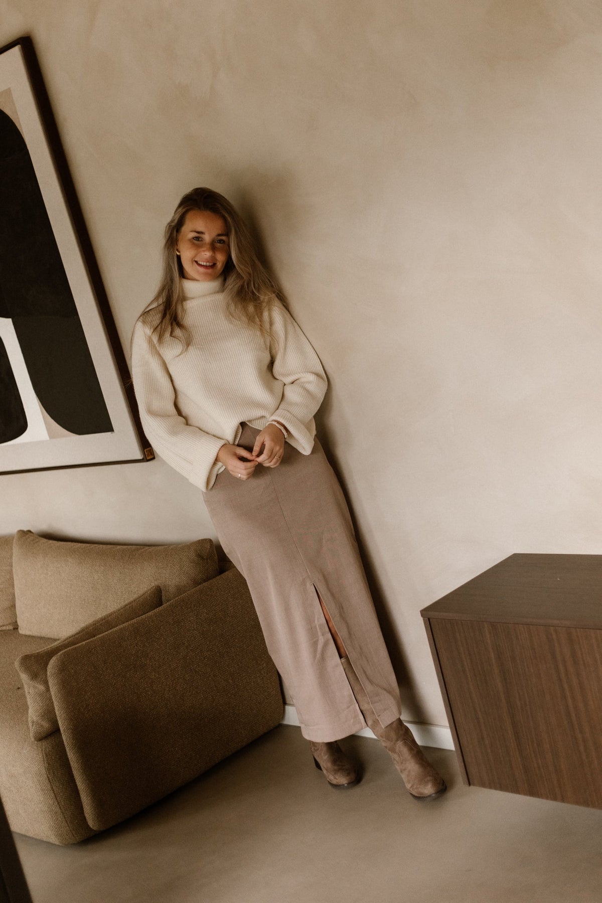 Agatha Skirt Taupe - Bij Keesje - Bij Keesje The Label - Rok