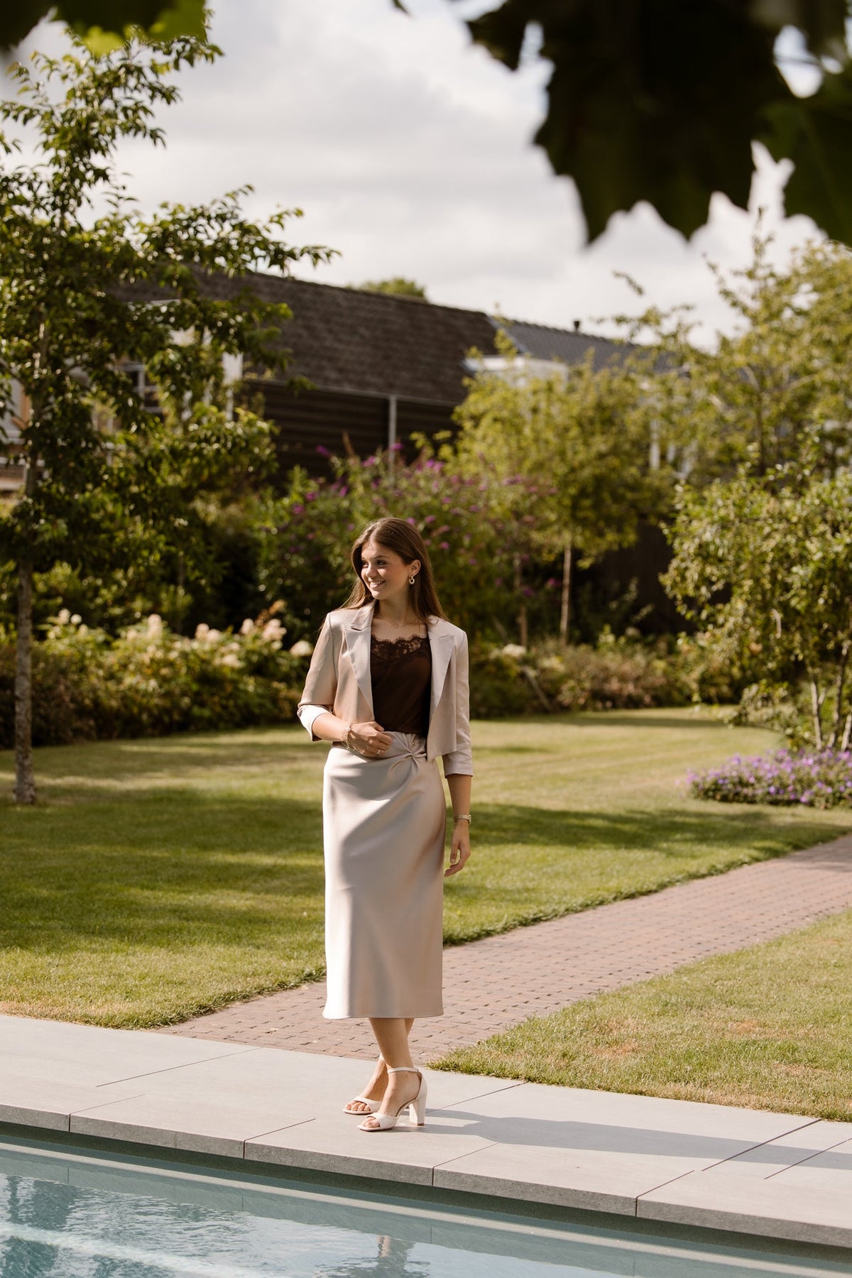 AlisaRC Skirt Tortora Beige - Bij Keesje - Rinascimento - Rok