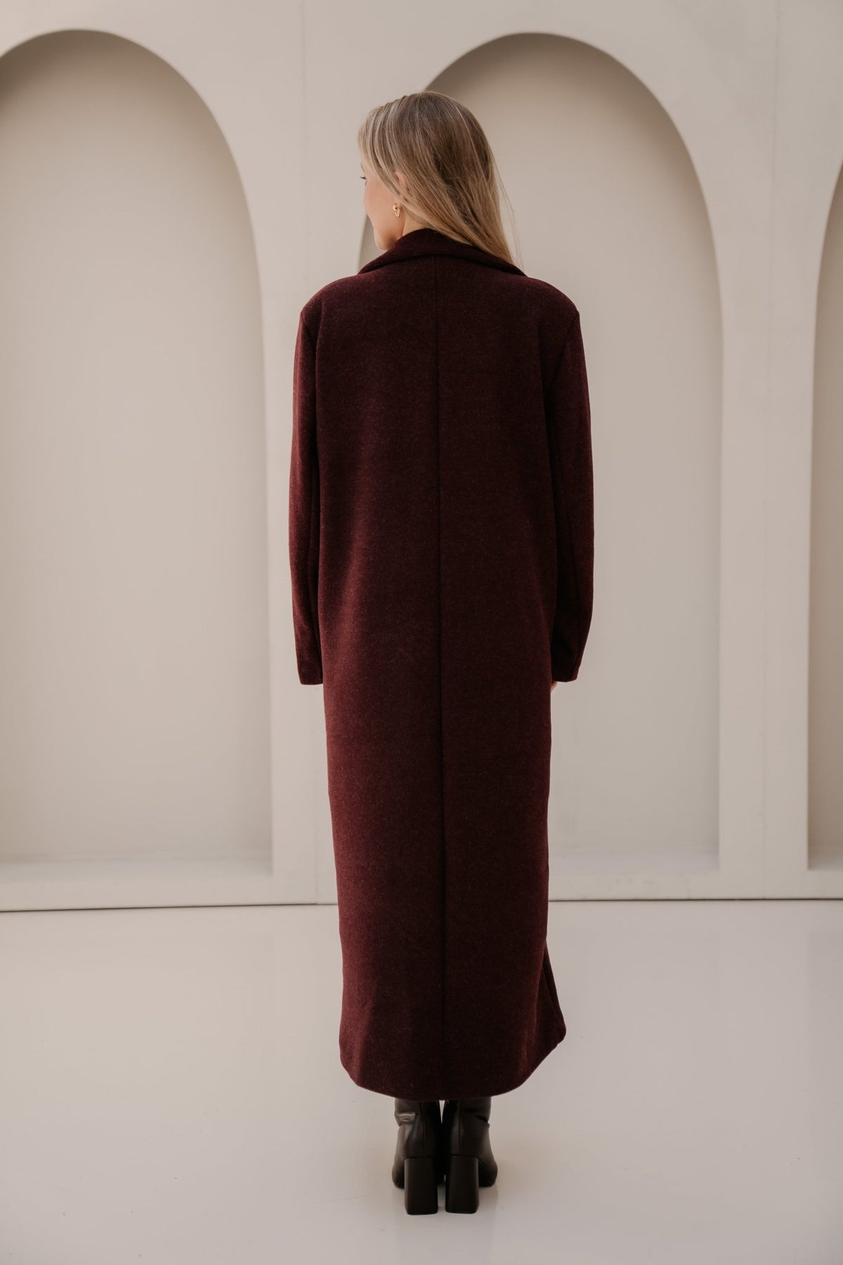 Amke bordeaux maxi coat - Bij Keesje - Bij Keesje - Jas