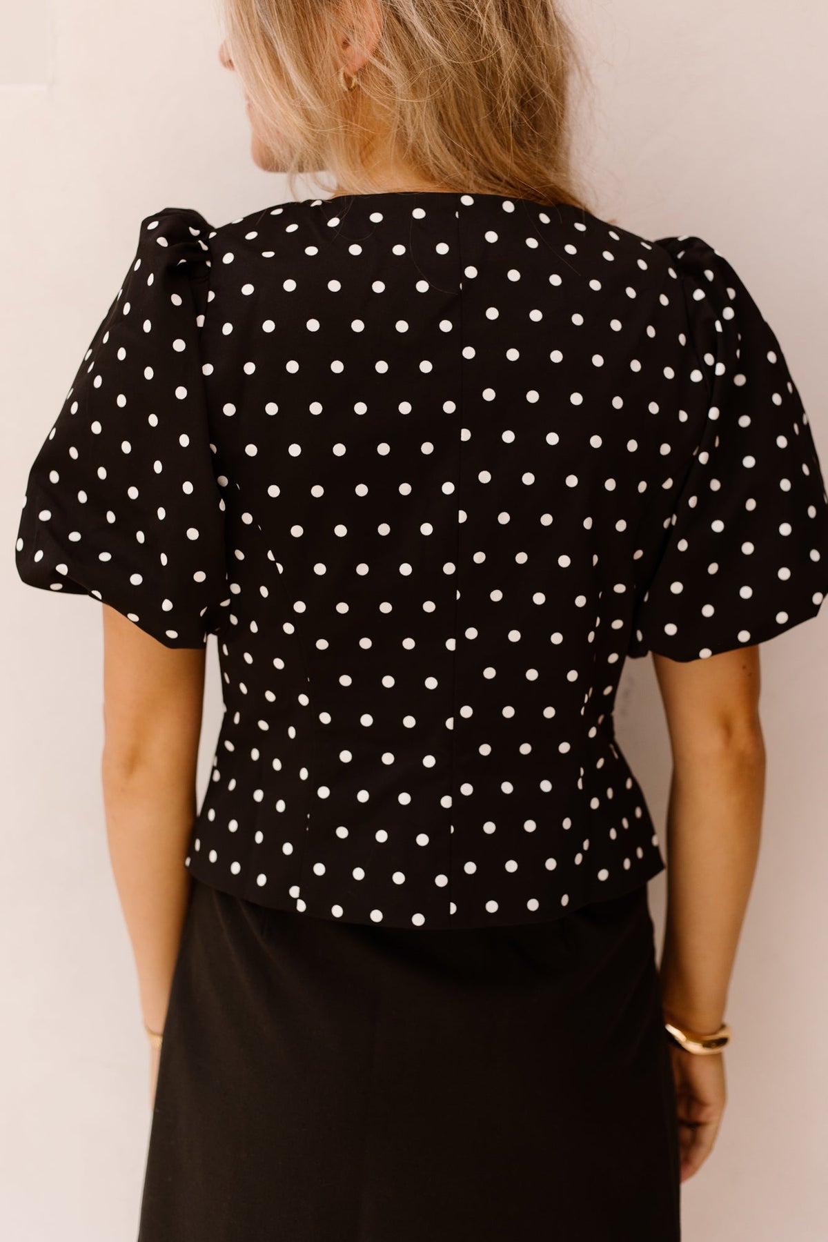 Anela Dot Blouse Black - Bij Keesje - Neo Noir - Top