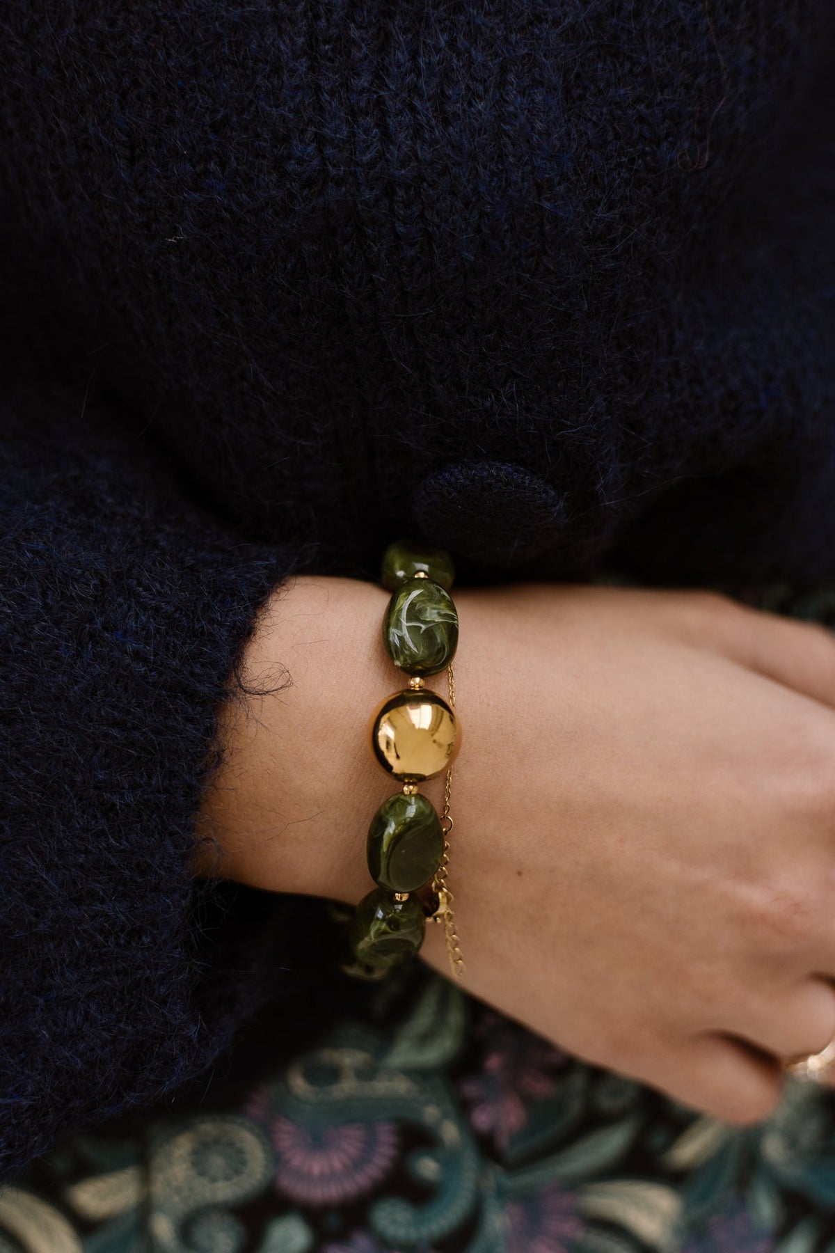 Armband Kralen Legergroen 296311 - Bij Keesje - Bij Keesje - Armband