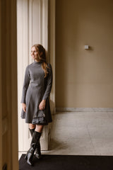 Barbara short dress dark grey