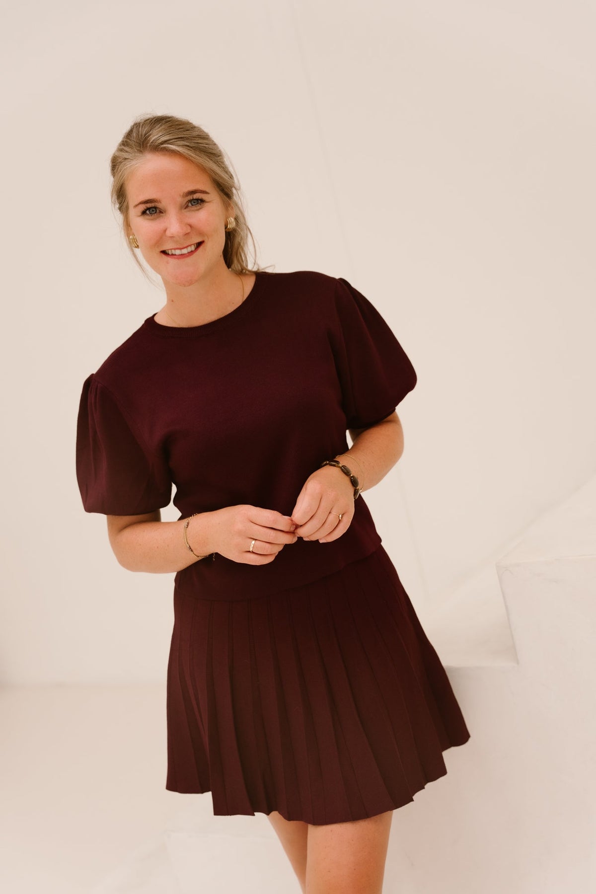 Beatrix top Pofmouw Burgundy - Bij Keesje - Bij Keesje - Top