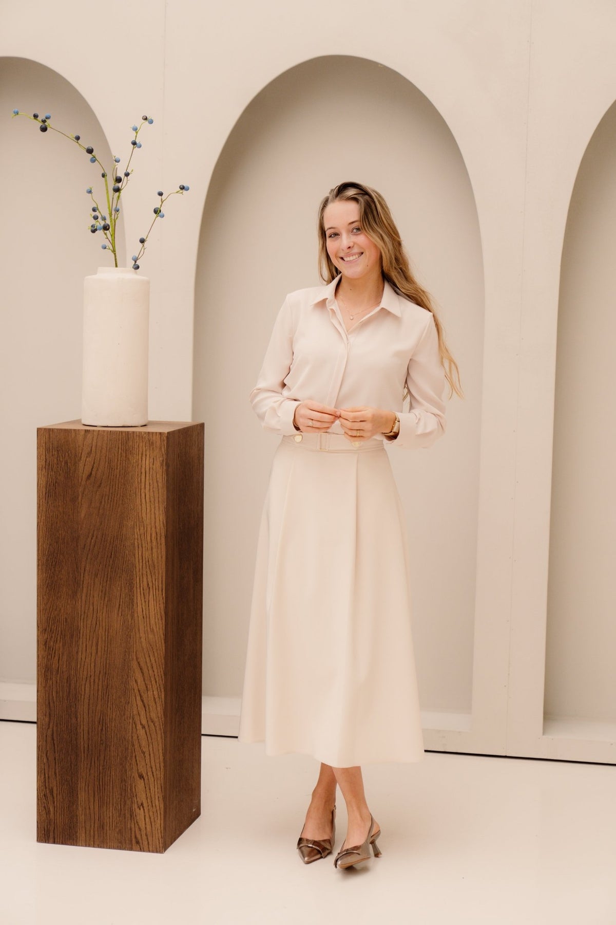 Beige chiaro beige camicia blouse - Bij Keesje - Rinascimento - Blouse