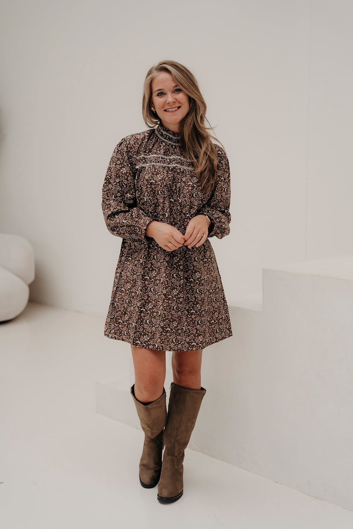 Bente dress bloemprint - Bij Keesje - Bij Keesje - Jurk