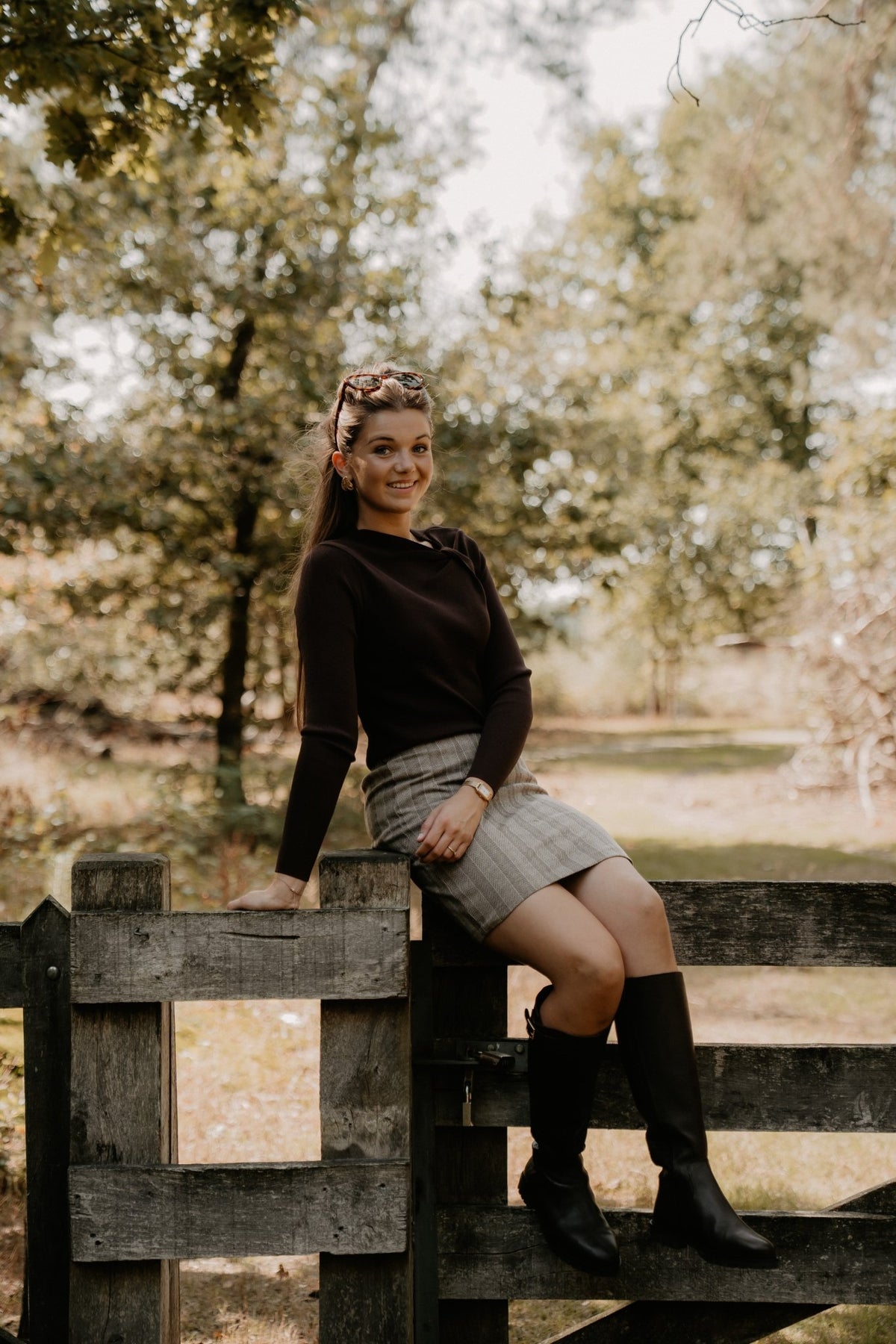 Benthe Skirt Brown/Beige - Bij Keesje - Bij Keesje The Label - Rok