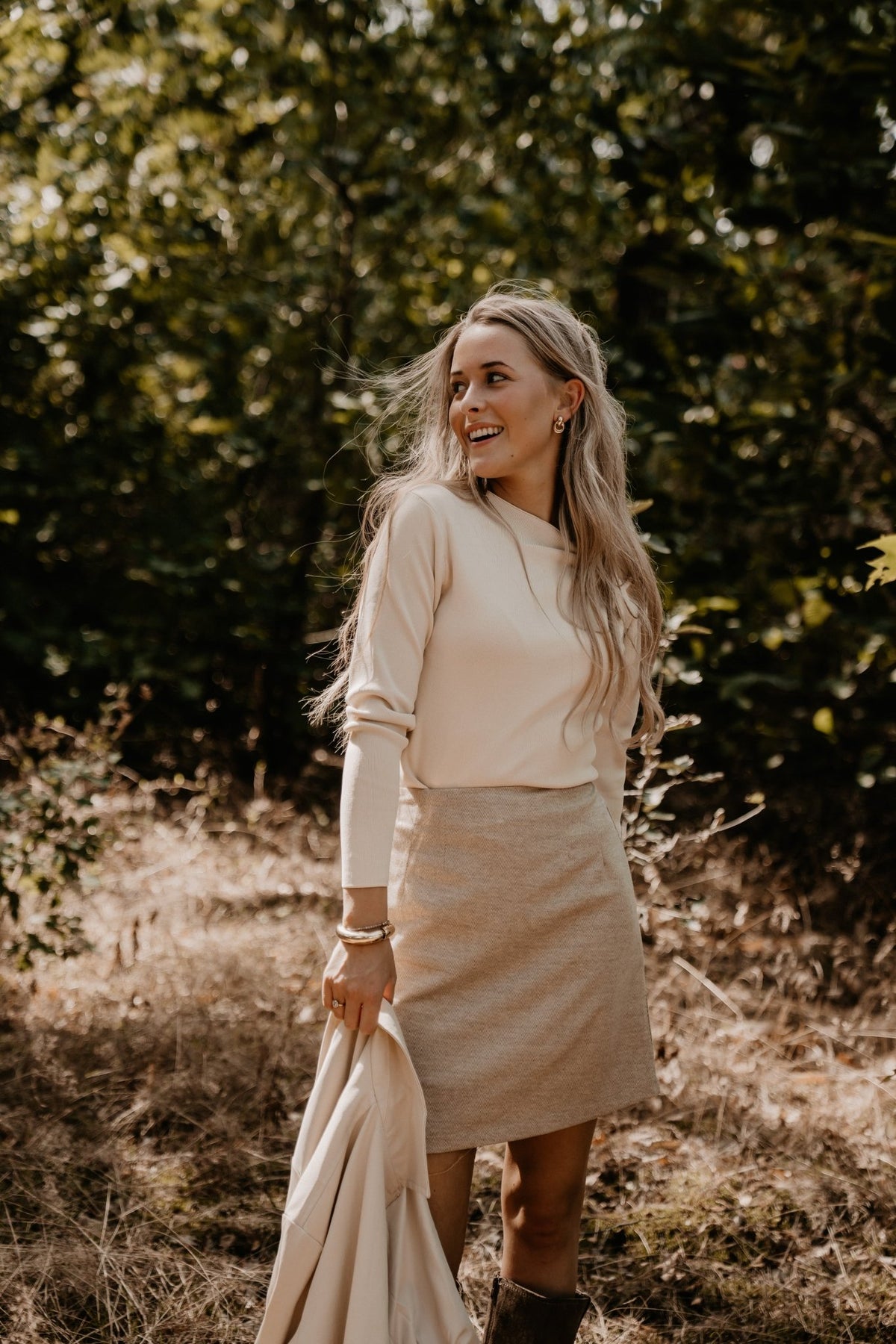 Benthe Skirt Sand/Beige - Bij Keesje - Bij Keesje The Label - Rok