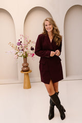 Blazora Dress Burgundy