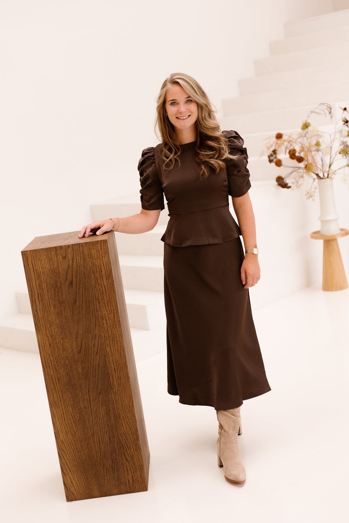 Bovary skirt dark brown NN - Bij Keesje - Neo Noir - rokken