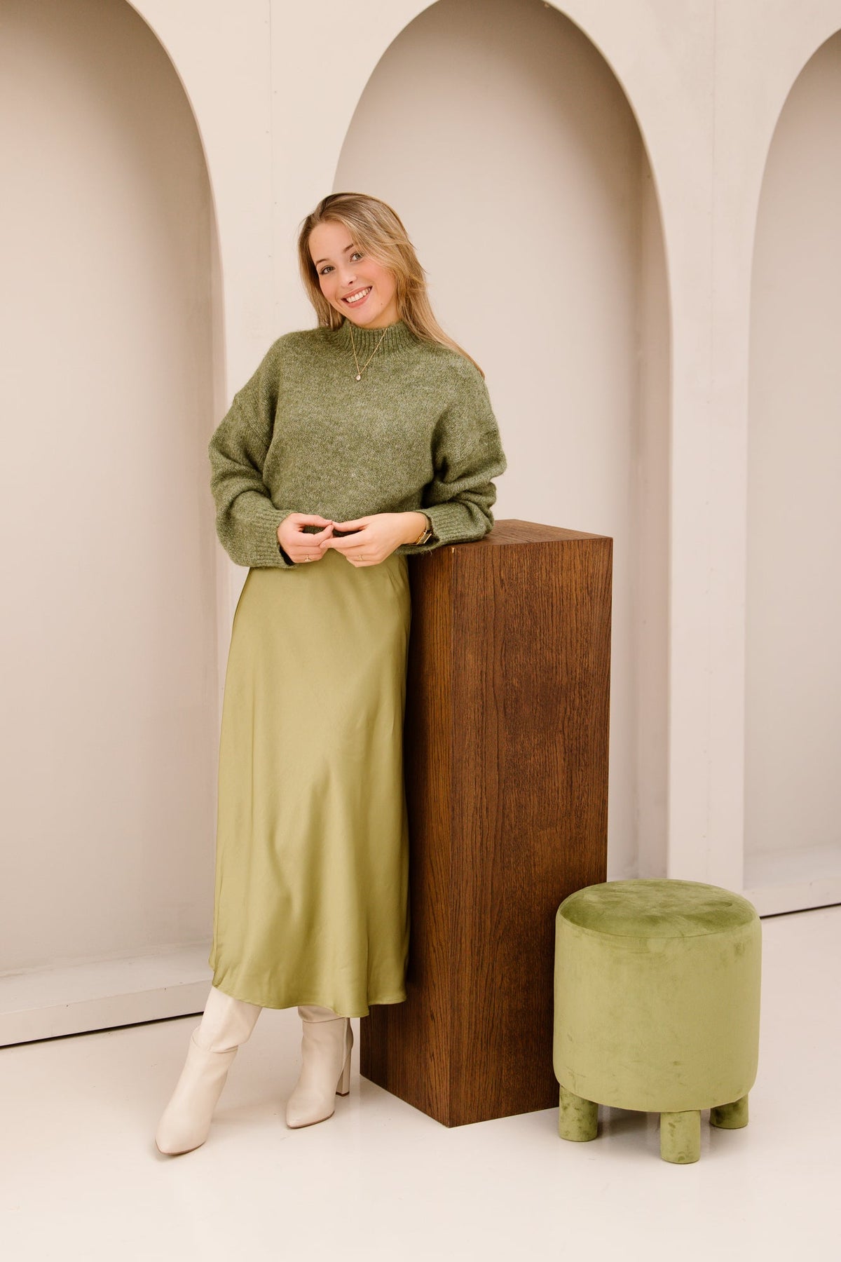 Bovary Skirt Sage Green - Bij Keesje - Neo Noir