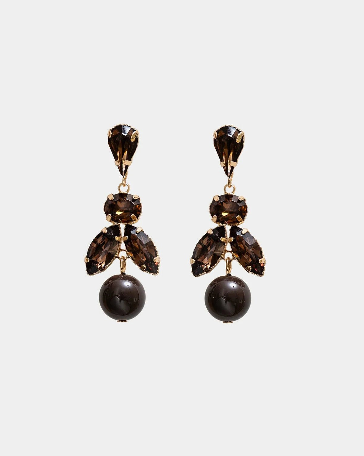 BOW19 Aria Earrings Brown - Bij Keesje - BOW19 - Oorbellen