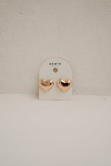 BOW19 Earring Heart Stud gold