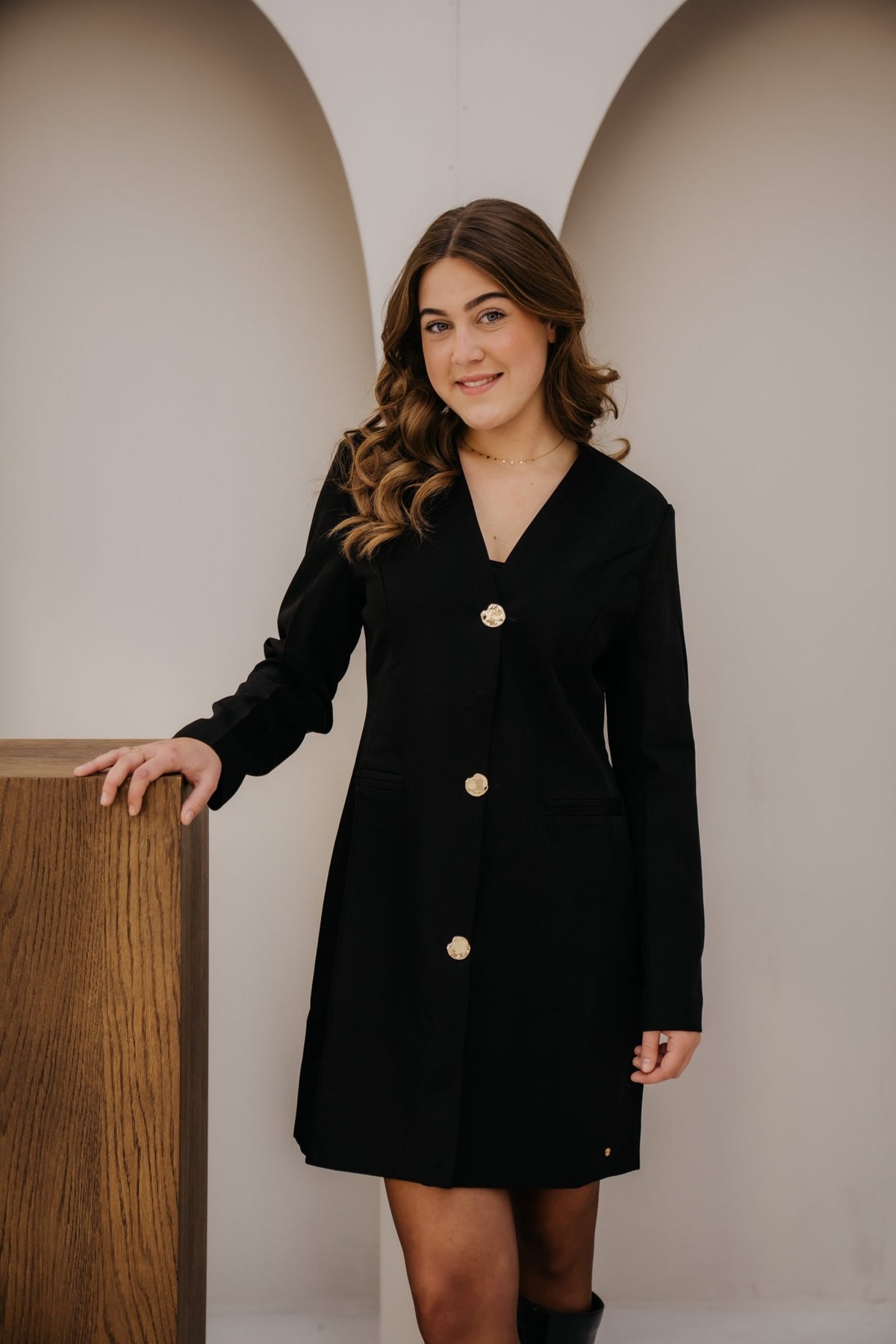 Carin blazer dress black - Bij Keesje - Bij Keesje - Jurk
