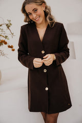 Carin blazer dress brown