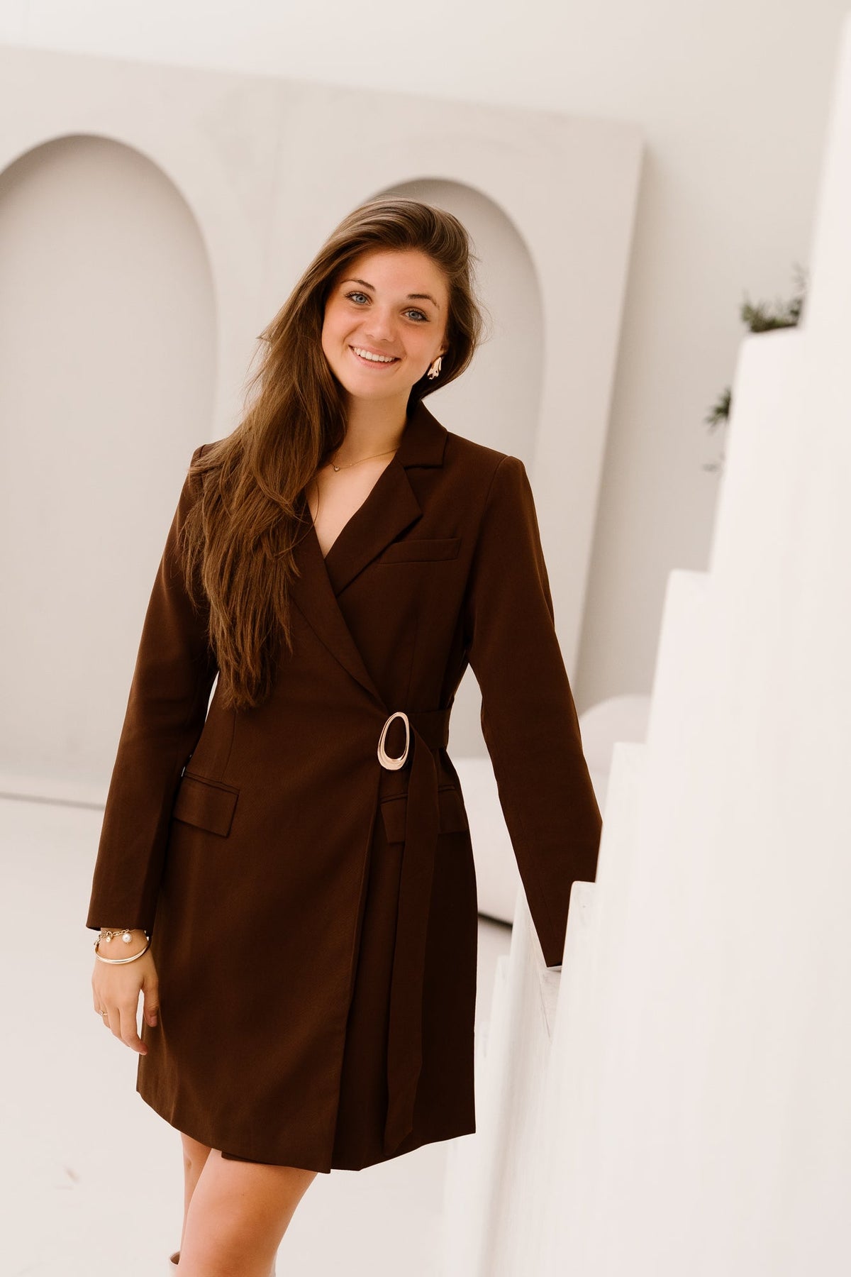 Carmel Dress Dark Brown - Bij Keesje - YDENCE - Jurk