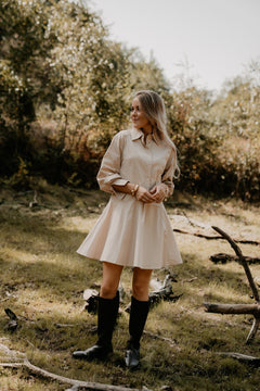 Cato Dress Beige - Bij Keesje - Bij Keesje The Label - Jurk