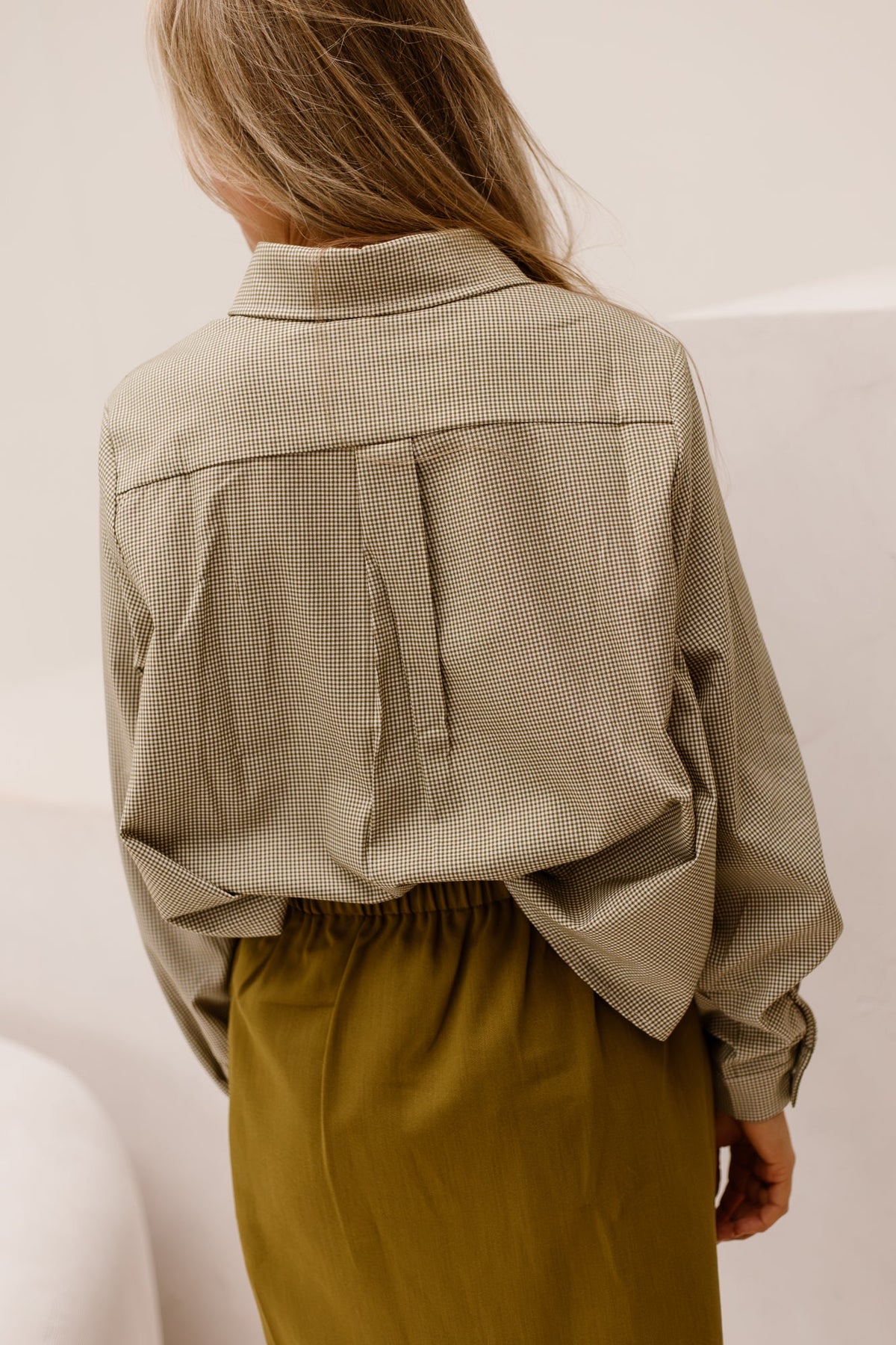 Check blouse green white - Bij Keesje - Bij Keesje - Blouse