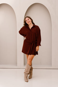 Coco blouse dress plum - Bij Keesje - Bij Keesje - jurk