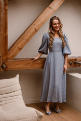Coco long dress blue