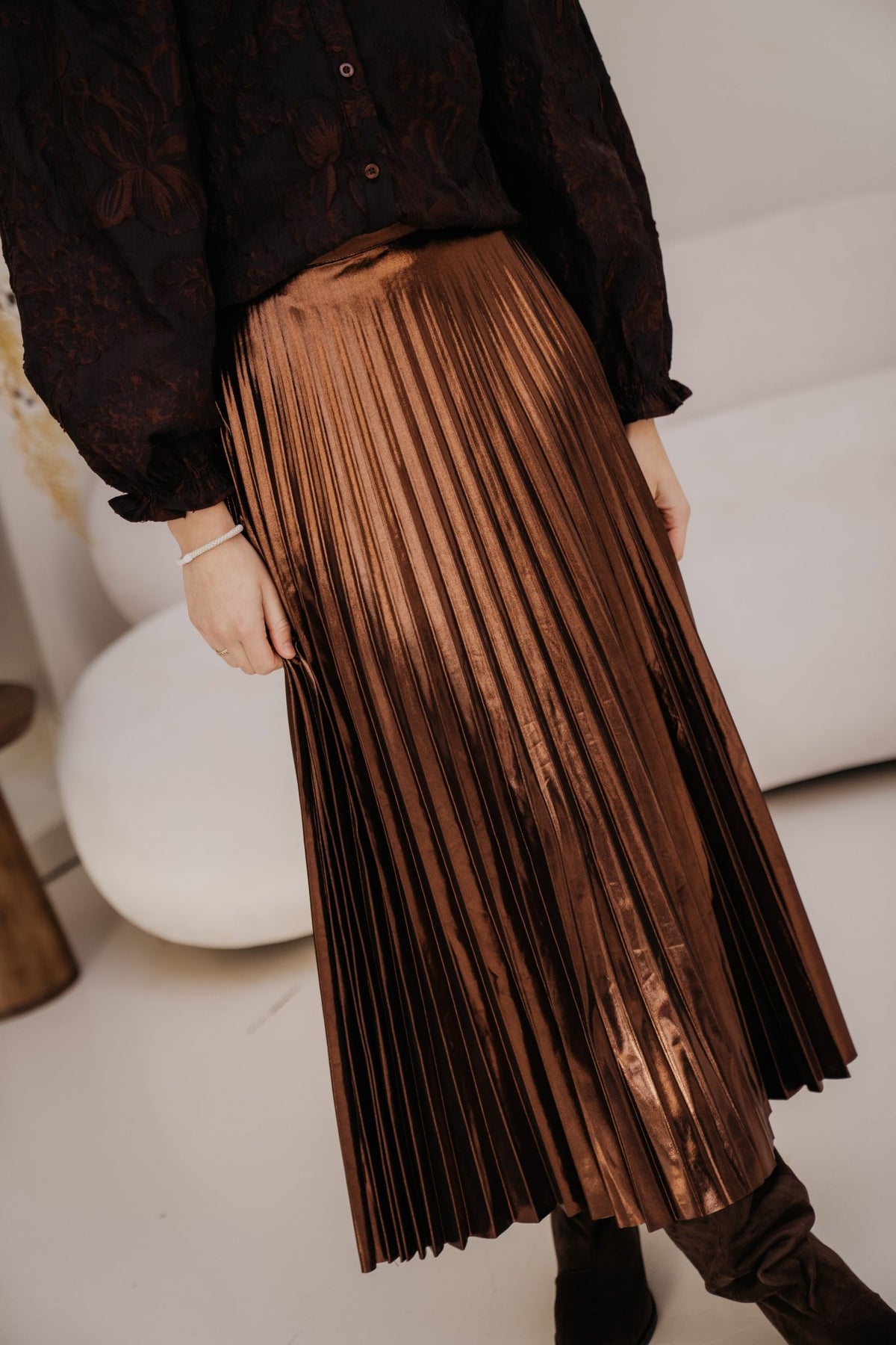 Corine skirt brons - Bij Keesje - Bij Keesje - Rok