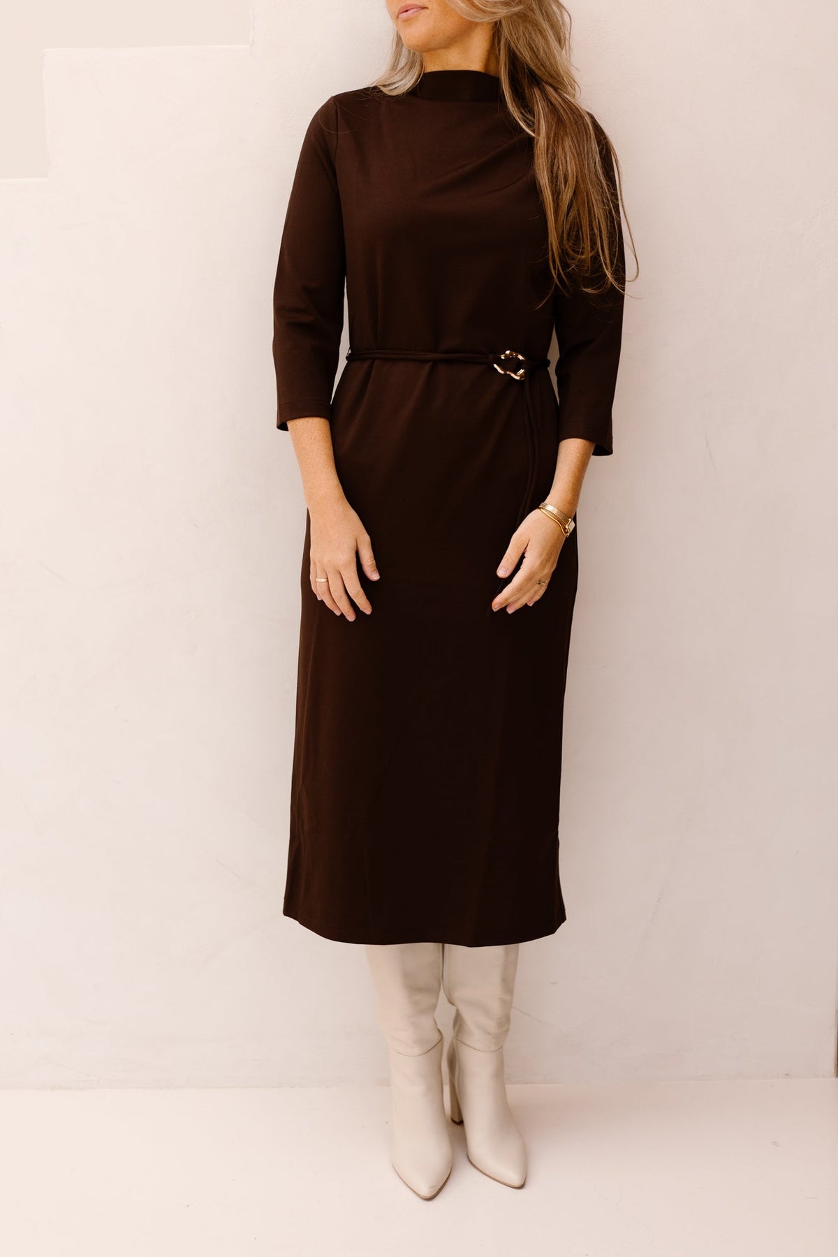 Devoted Dress Dark Chocolate - Bij Keesje - Freebird - Jurk