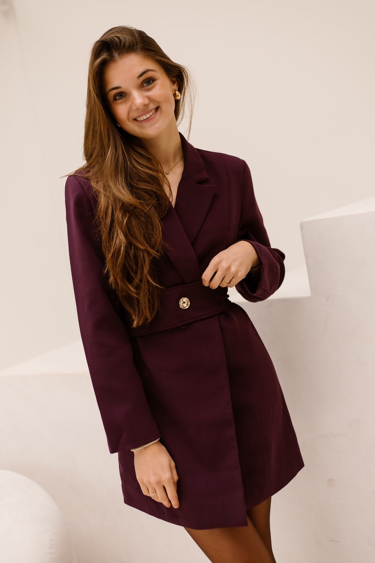 Dilaria Dress Dark Cherry - Bij Keesje - Freebird - Jurk