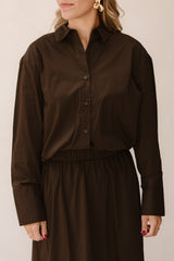 Dita poplin shirt brown