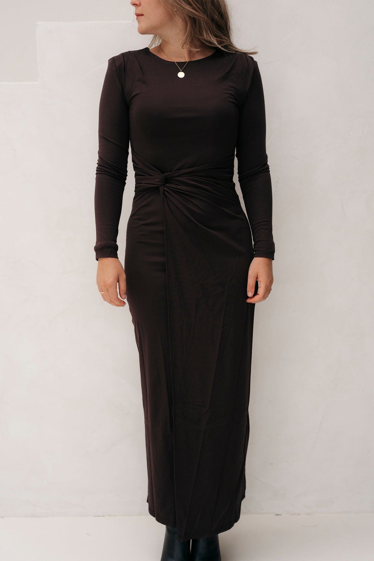 Donne Dress Dark Chocolate - Bij Keesje - Freebird - Jurk