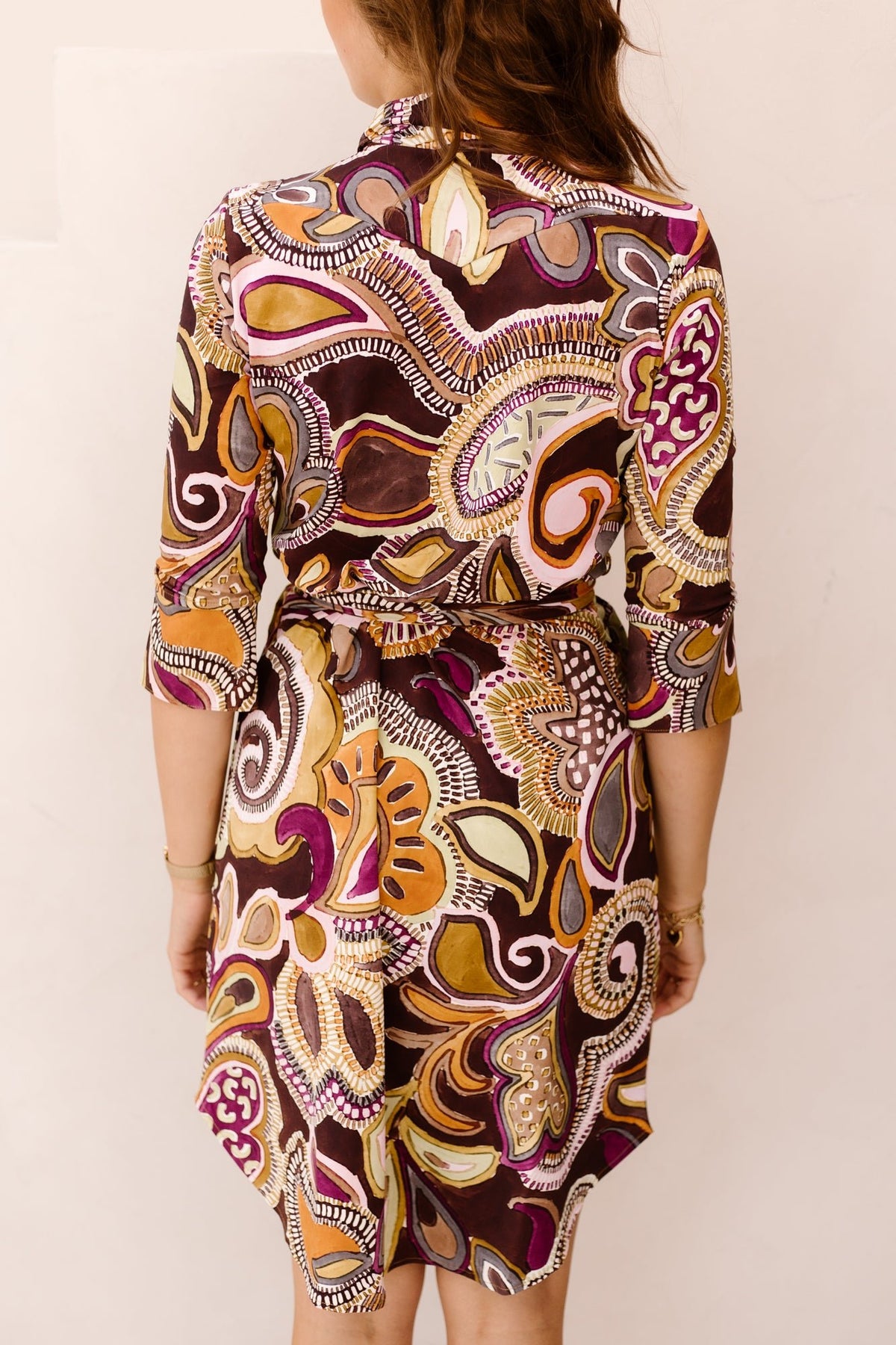 Dress Bow Big Paisley Print Multicolour - Bij Keesje - mi piace - jurk