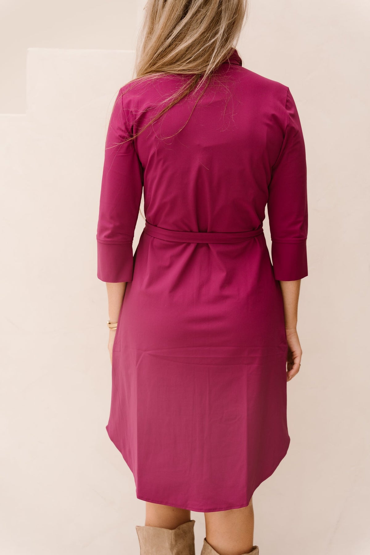 Dress bow magenta - 202708 - Bij Keesje - mi piace - jurk