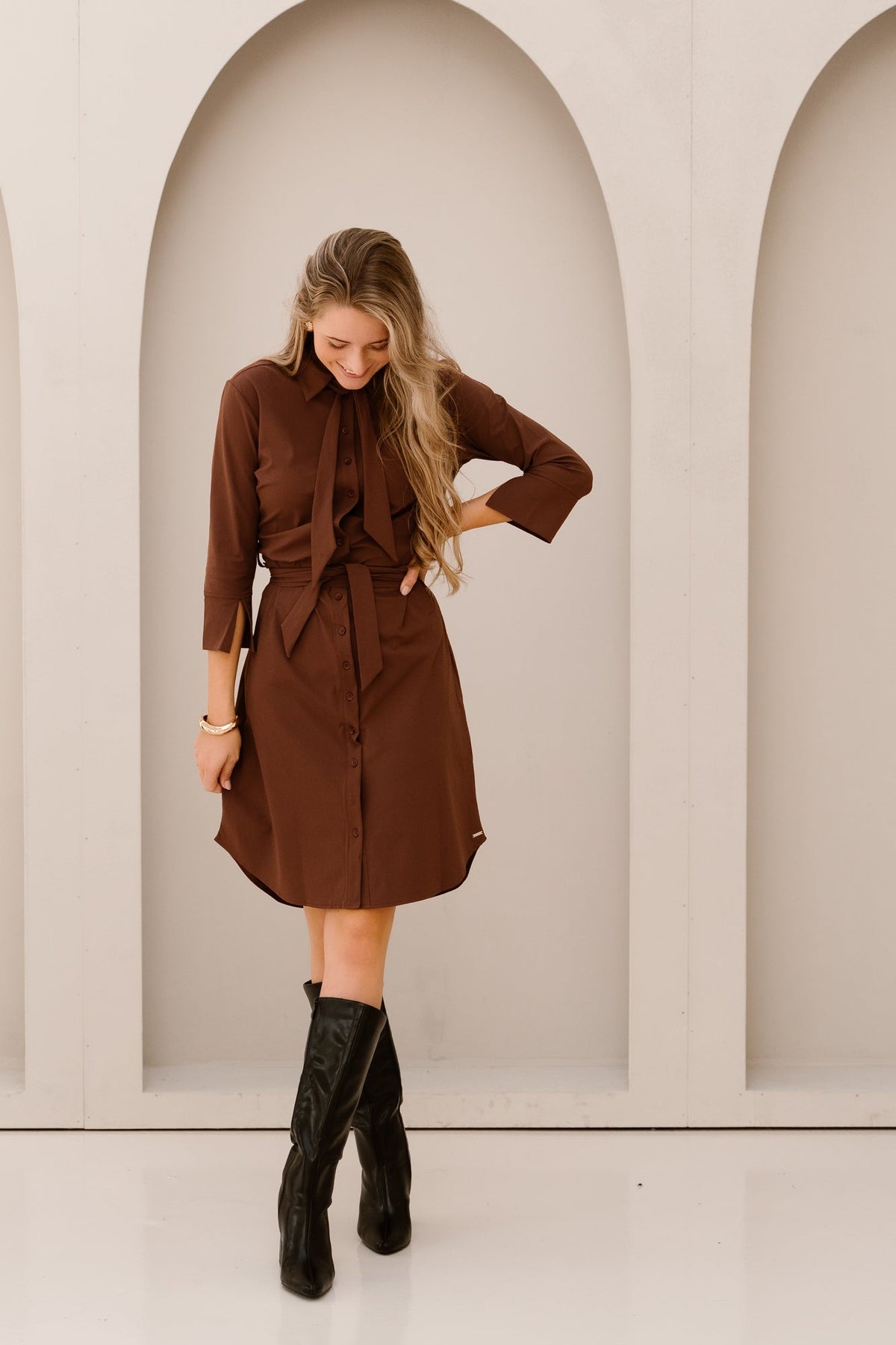Dress Bow Mahogany - 202708 - Bij Keesje - mi piace - jurk