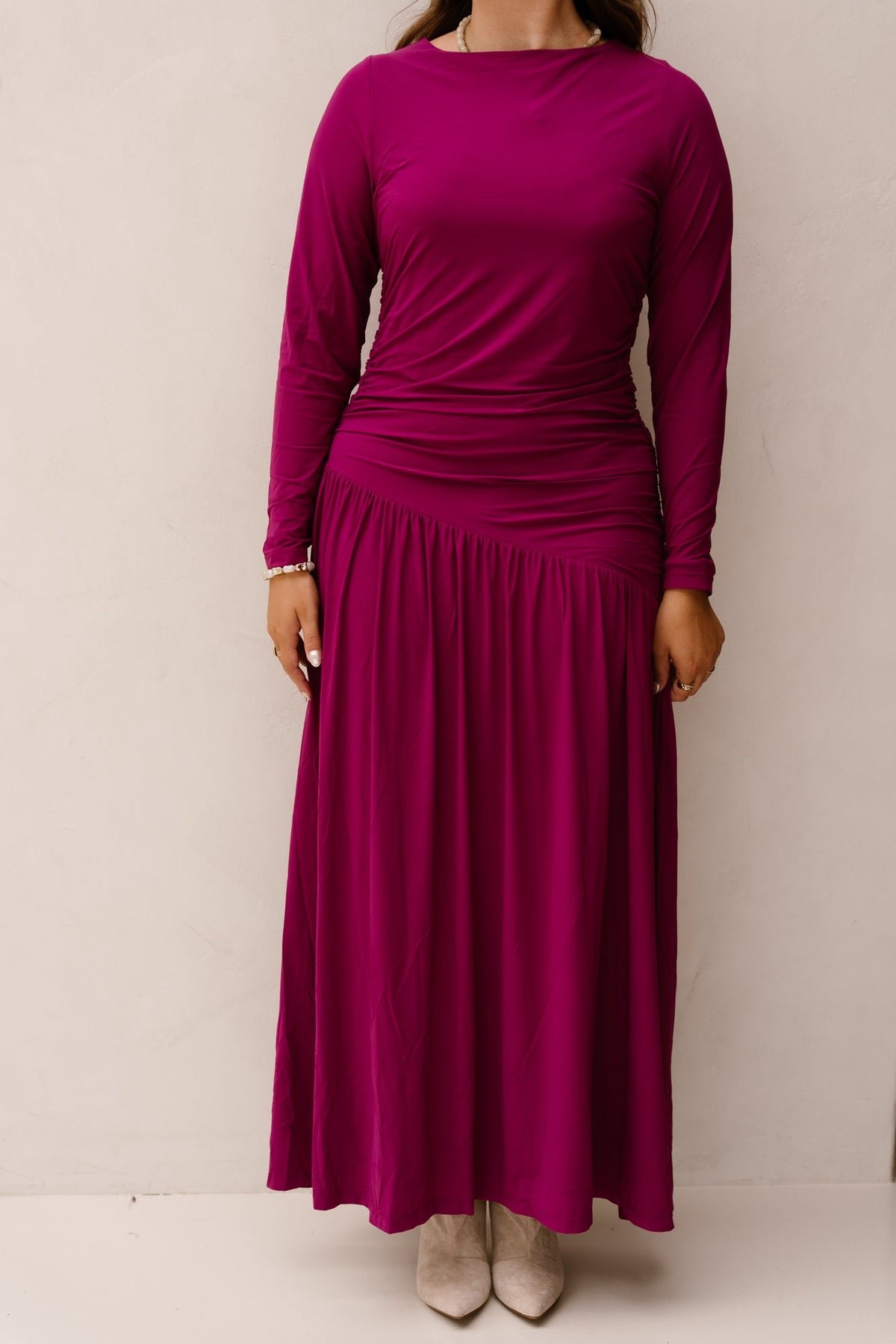 Dress long light magenta - 202867 - Bij Keesje - mi piace - jurk