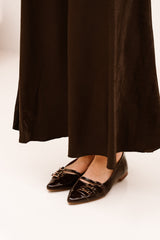 Duna 5-f patent leather ballerina - d.brown - Bij Keesje - Tango - Schoenen