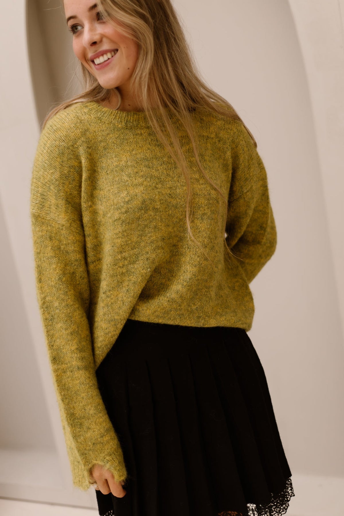 Edith sweater green - Bij Keesje - Bij Keesje - Trui