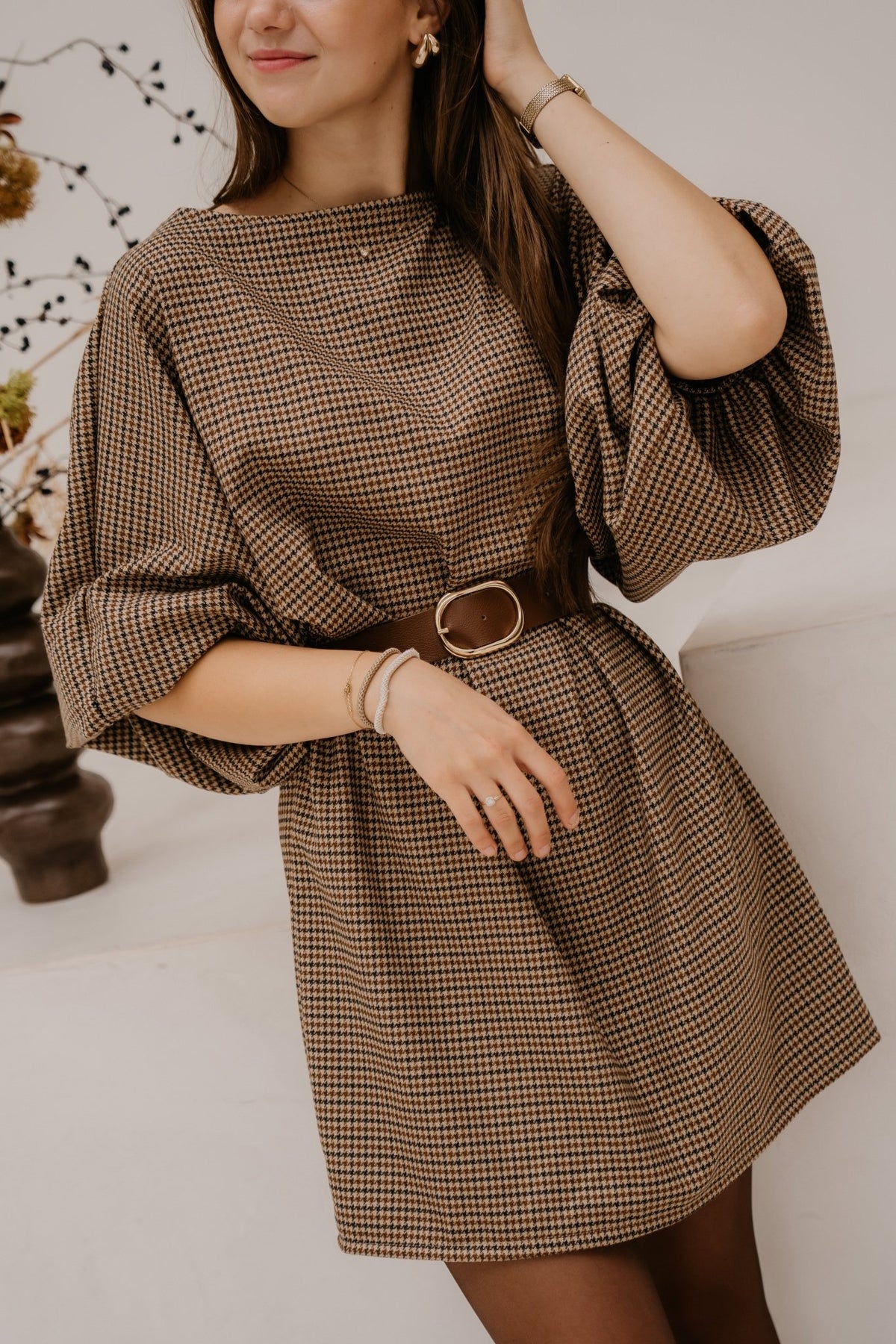 Elina Dress Ruit lightbrown - Bij Keesje - Bij Keesje - Jurk