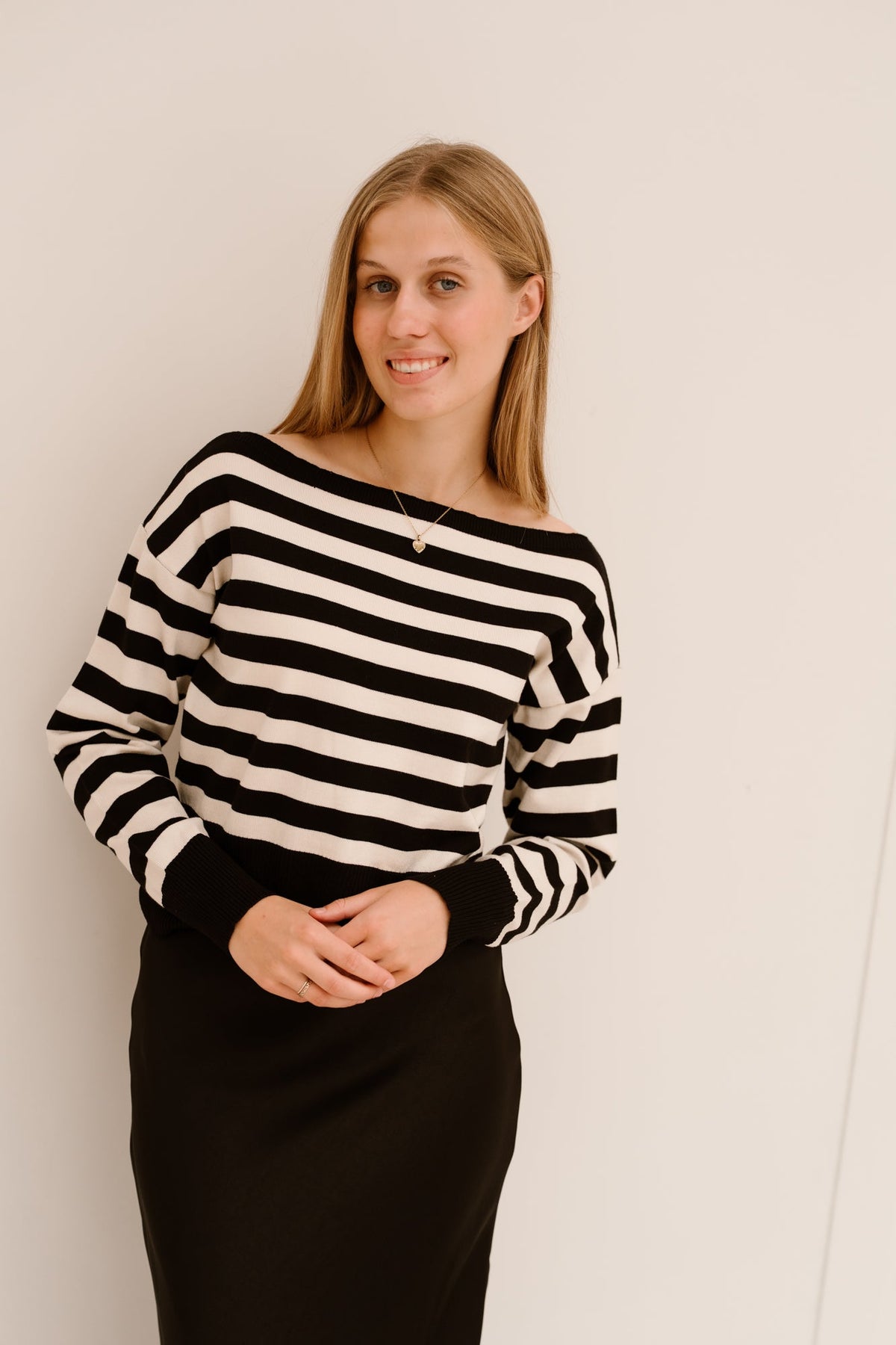 Emy Stripe Top Black Creme - Bij Keesje - Bij Keesje - Top