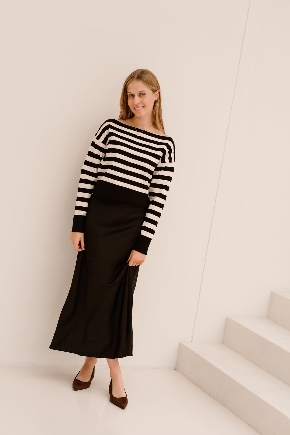 Emy Stripe Top Black Creme - Bij Keesje - Bij Keesje - Top