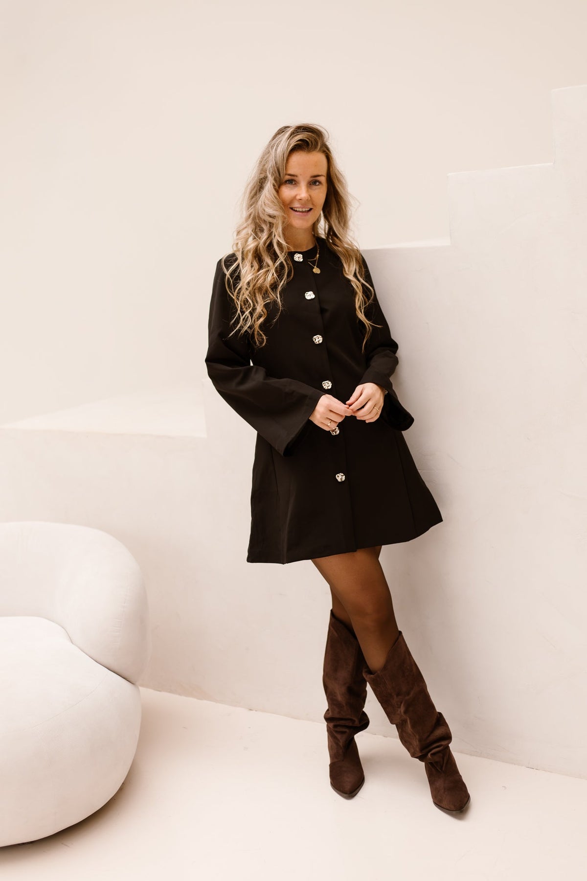 Erika blazer dress black - Bij Keesje - Bij Keesje - Jurk