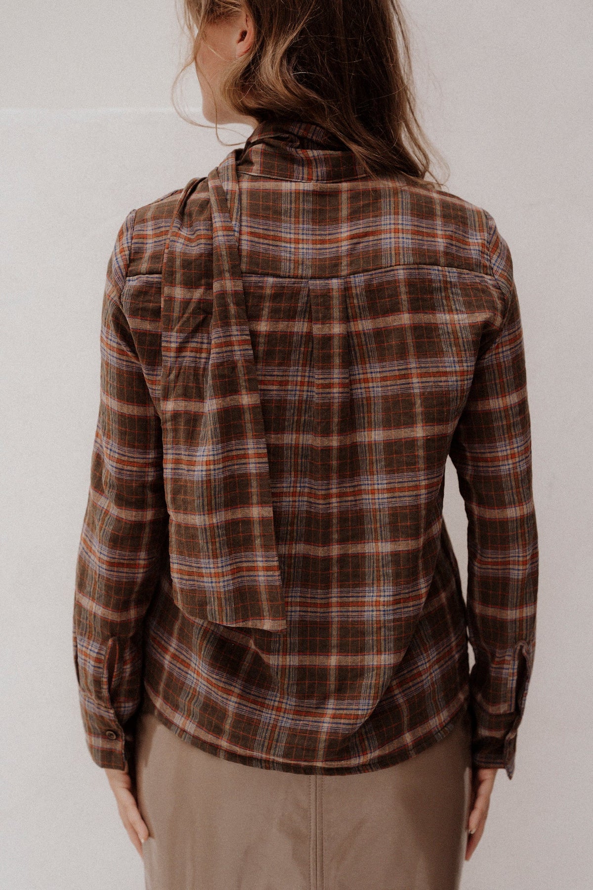 Esmee blouse ruit strik - Bij Keesje - Bij Keesje - Blouse