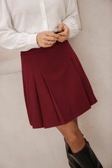 Esmie pleated skirt wine